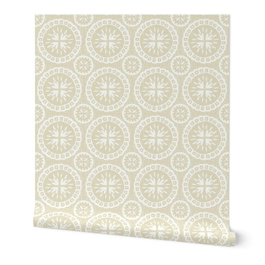 Wallpaper - Vintage Tile Cream