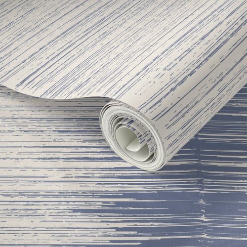 Wallpaper - Brushstroke Stripe in Denim