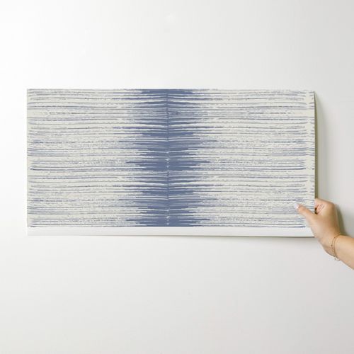 Wallpaper - Brushstroke Stripe in Denim
