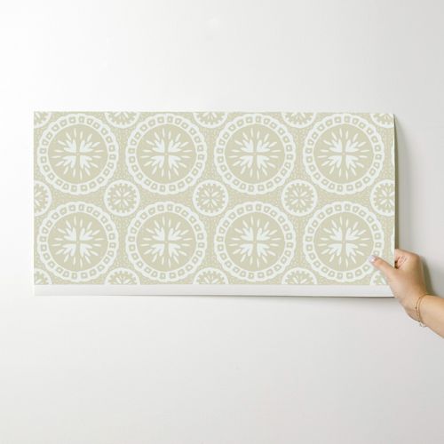 Wallpaper - Vintage Tile Cream